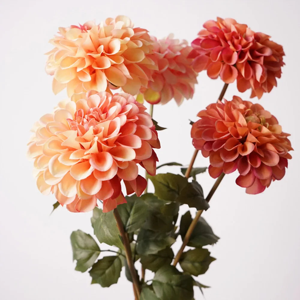 Dalia y Crisantemo Artificial 57cm Ramo de Seda Bodas /Hogar