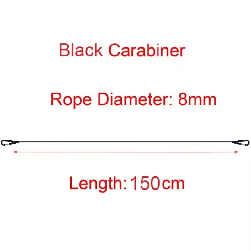 Cuerda Elástica Para Exteriores 30-150CM con Gancho Negro