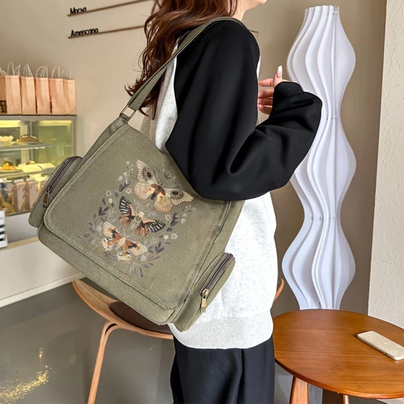 Bolso Mensajero Vintage para Mujer de Lona