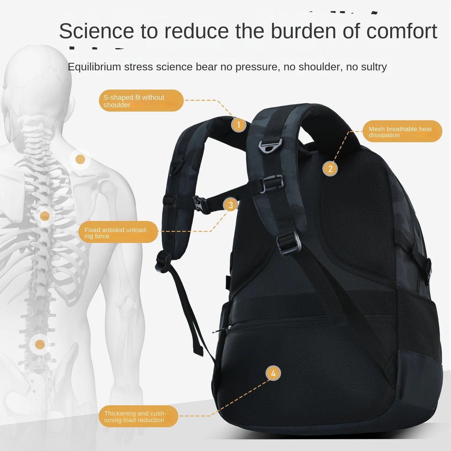 Mochila Escolar Juvenil con Depósito Para Laptop Multiuso