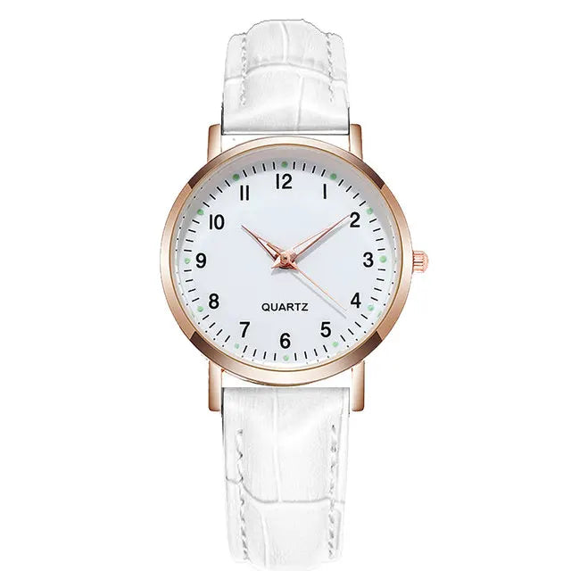 Reloj de Cuero Mujer Moda Luminous