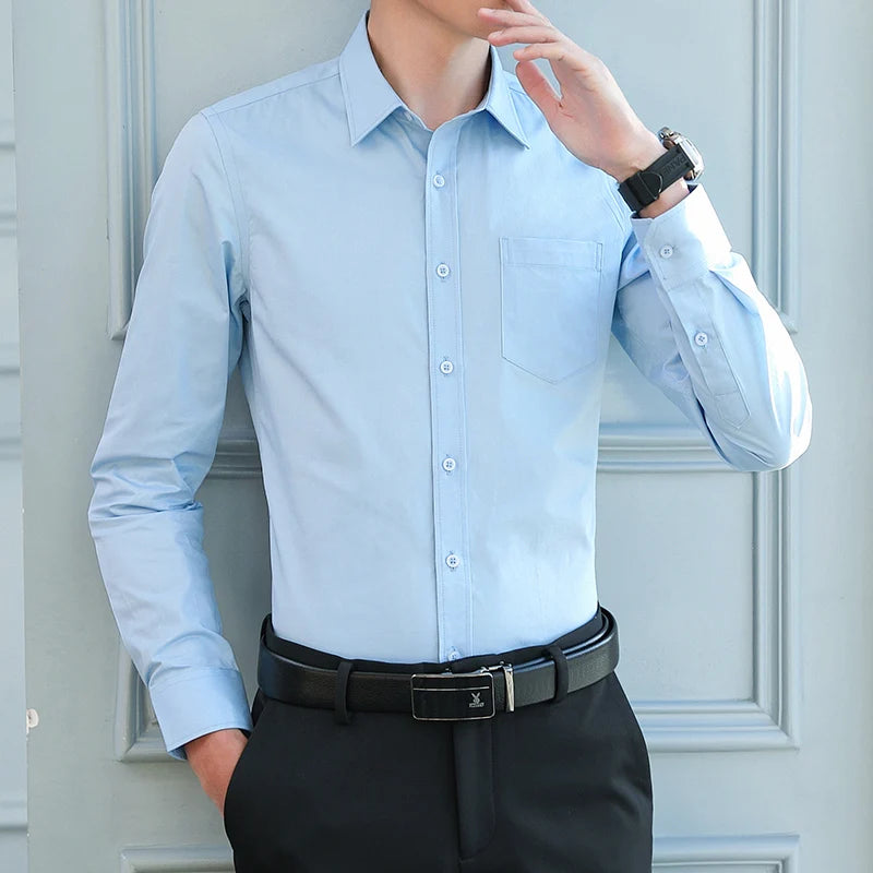 Camisa Hombre Manga Larga Formal Oficina Alta Calidad