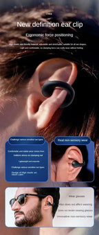 Écouteurs T75 à conduction osseuse Bluetooth 5.3 Son de qualité