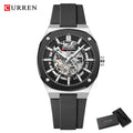 Reloj CURREN 8485 Mecánico Automático Para Hombre, Acero Inoxidable de 41 mm