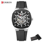 Reloj CURREN 8485 Mecánico Automático Para Hombre, Acero Inoxidable de 41 mm