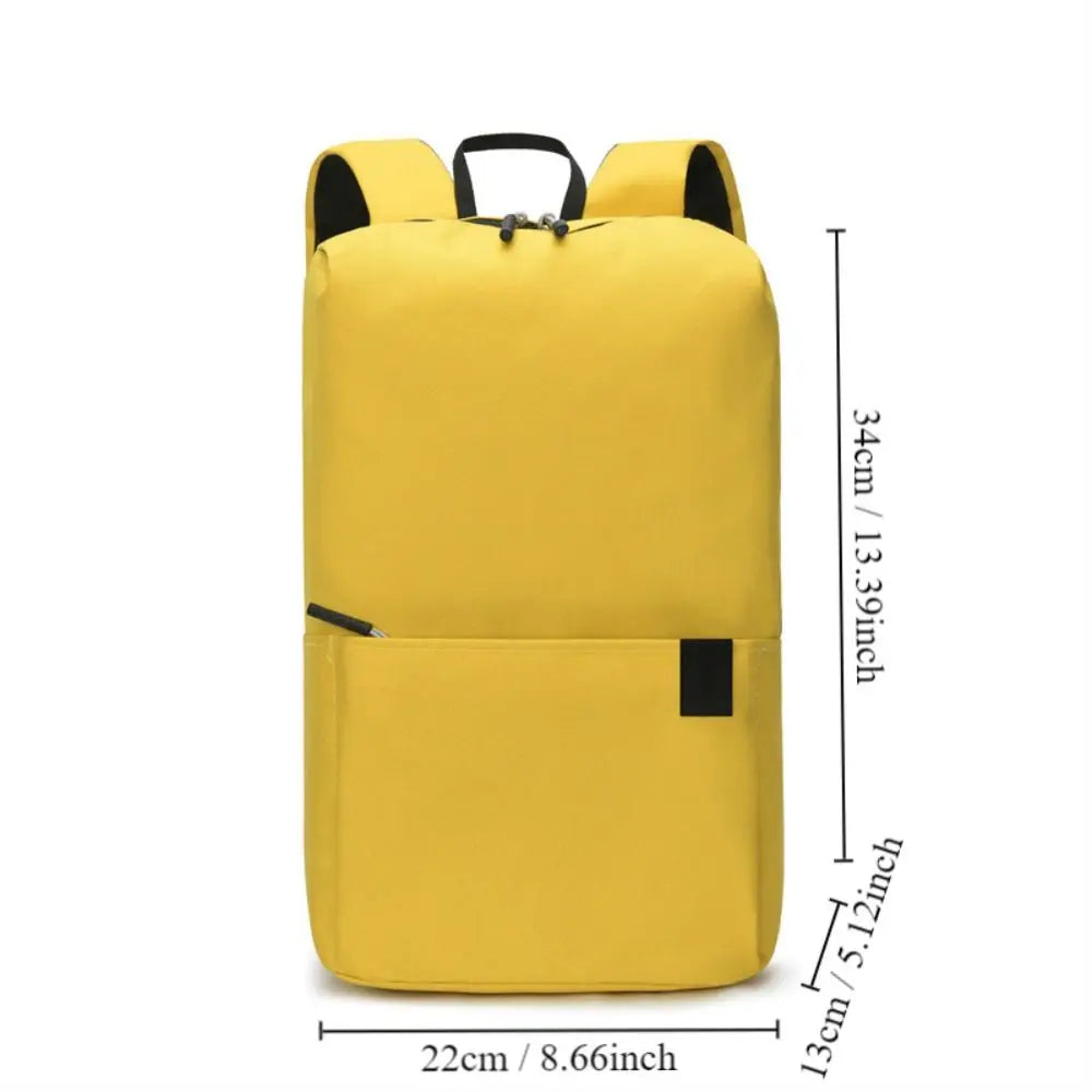 Mochila Pequeña Impermeable Color Sólido Multibolsillos