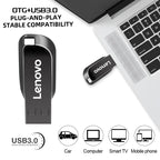 Memoria USB 3.0 Lenovo Metálica de Alta Velocidad, Hasta 512GB