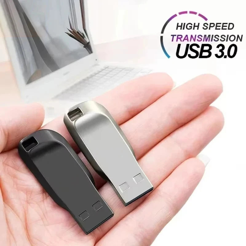 Flash Drive 2TB USB 3.0 Mini Metal de Alta Velocidad
