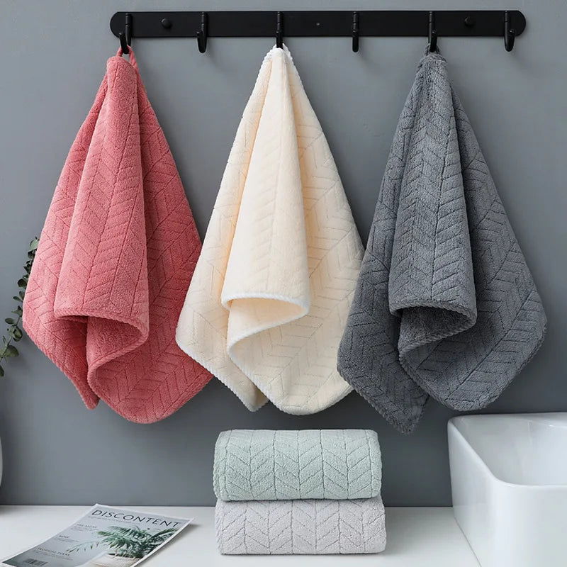 Toalla de Baño Coral Velvet Suave y de Secado Rápido
