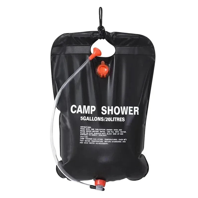 Bolsa de Ducha Solar Plegable 20/40L Camping Baño al Aire Libre