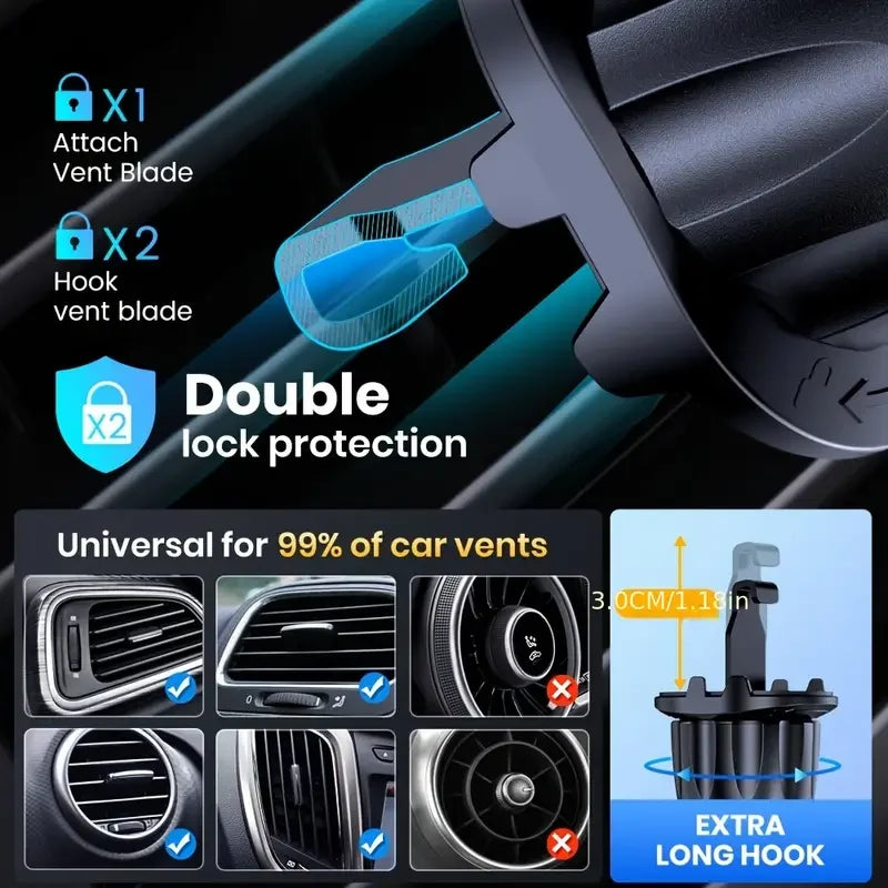 Soporte Teléfono para Auto Plegable Giratorio