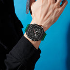 Reloj Deportivo SANDA 6387 Cuadrado Analógico Digital Para Hombre con Cronómetro
