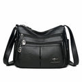 Bolso Cuero Suave Lujo Multipocket Cruzado Alta Calidad