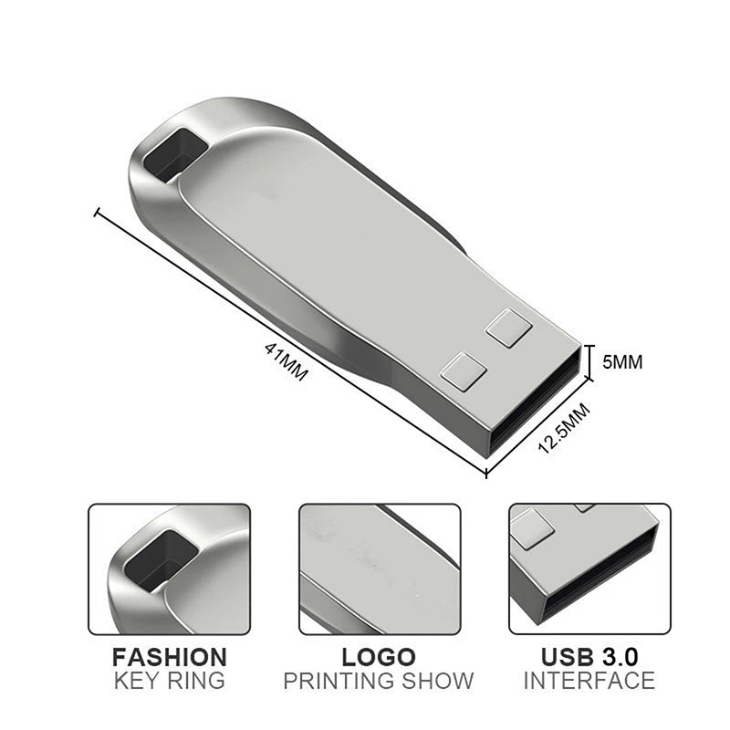 USB 3.0 Metal Pen Drive 2TB TYPE-C Waterproof