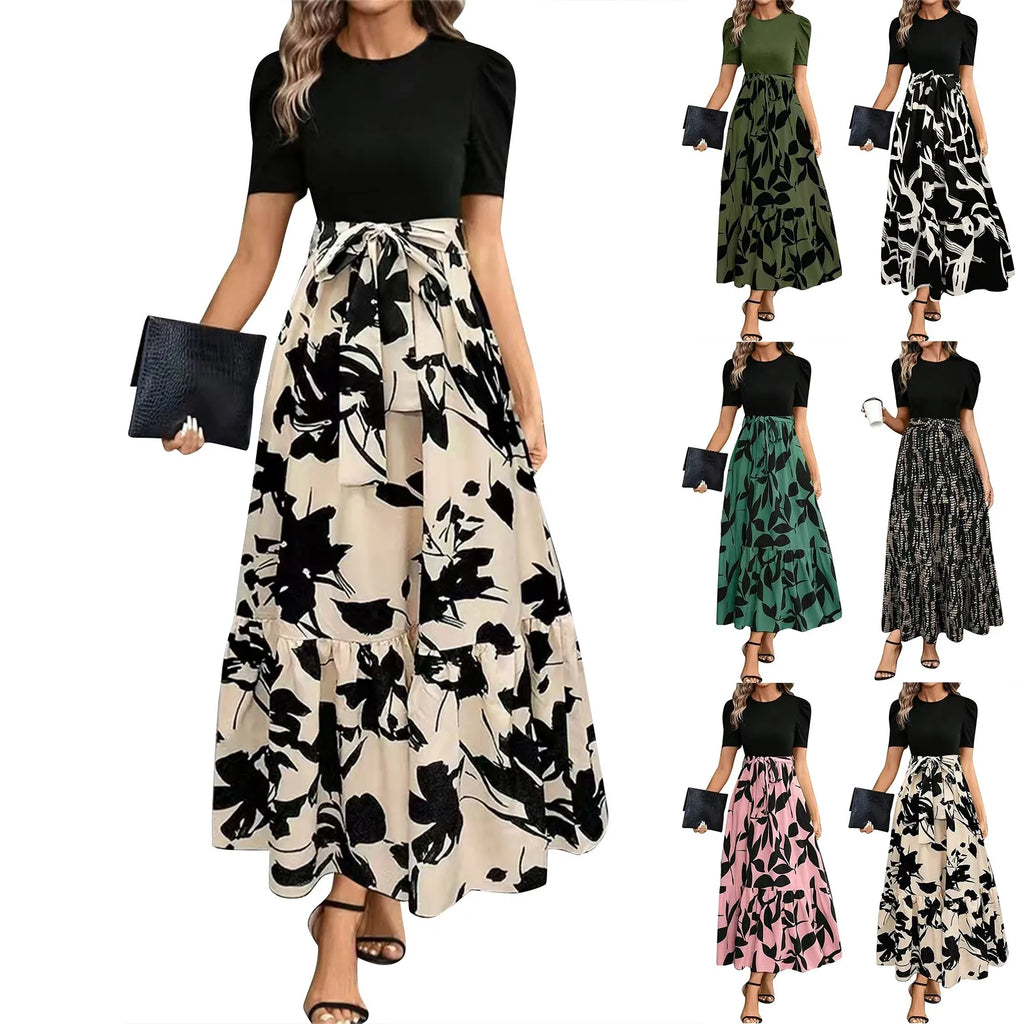 Vestido Elegante Oficina Encaje Cintura Ajustada
