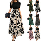 Robe élégante de bureau en dentelle à taille ajustée