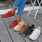 Chaussures de Tennis Respirantes Confortables Souples en Maille pour Femme avec Lacets