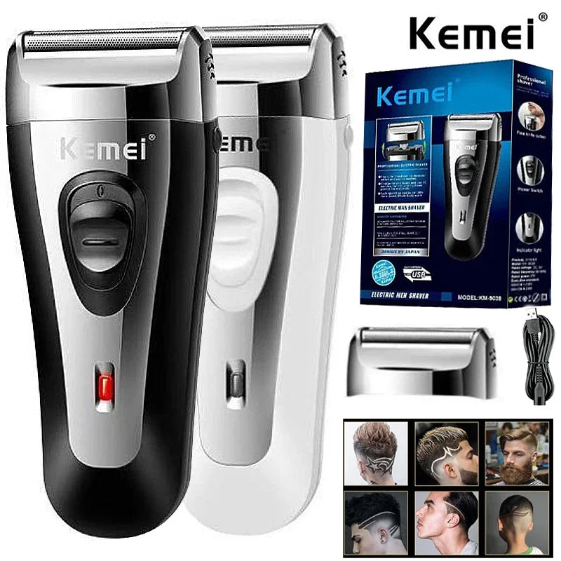 Afeitadora Eléctrica Kemei KM-9038 Impermeable Inalámbrica