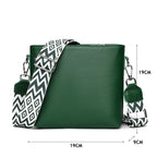 Sac bandoulière en cuir pour femme avec large lanière