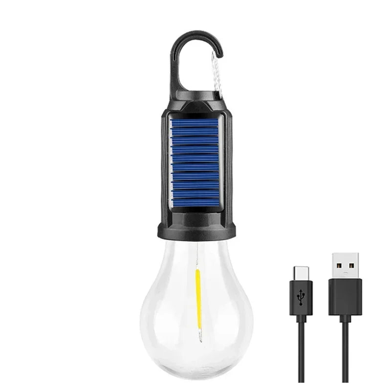 Bombilla LED Solar Recargable Para Camping Carpa y Senderismo