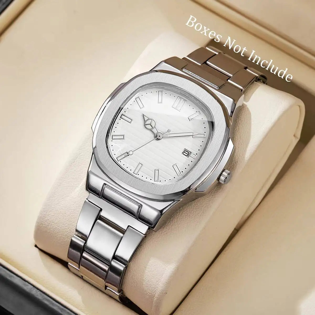Luxury Square Quartz Stainless Steel Watch