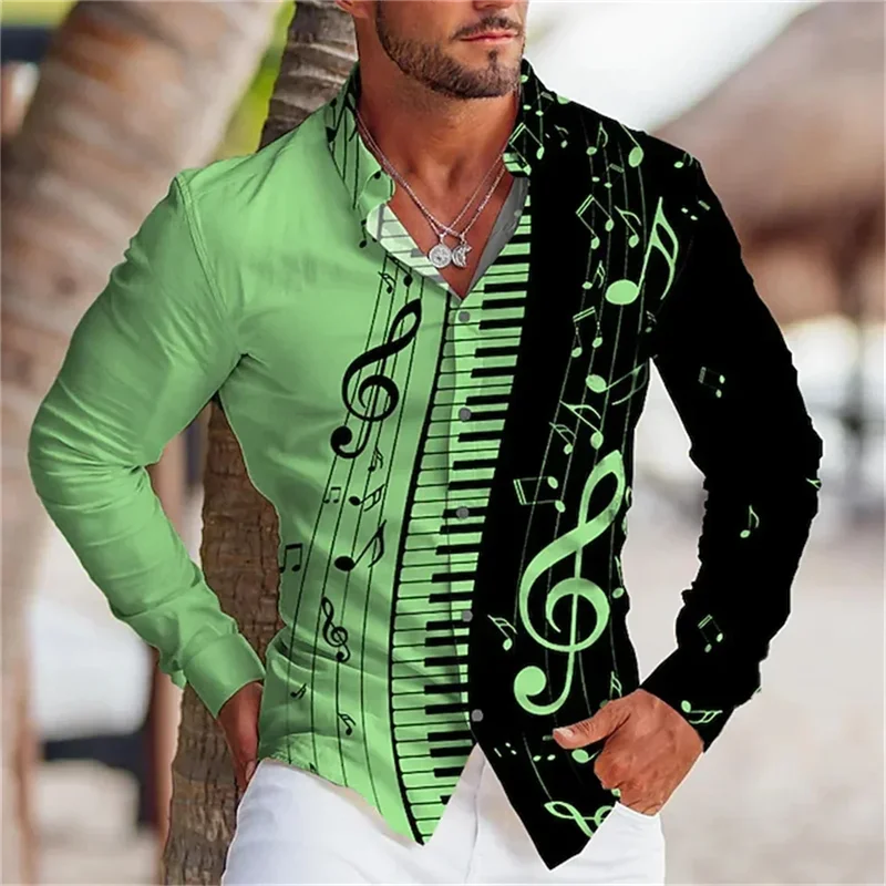 Camiseta Unisex Manga Larga Estampado Nota Musical