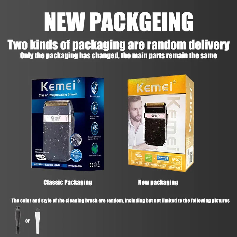 Afeitadora Eléctrica Kemei KM-2024 Recargable USB Barba