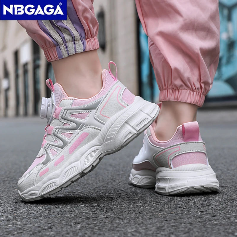 Girls' Casual Mesh-Lined Sneakers Ideal for Walking