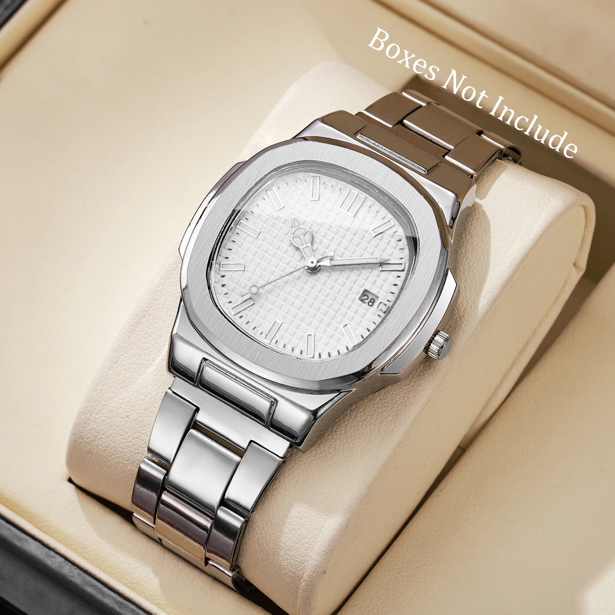 Luxury Square Quartz Stainless Steel Watch