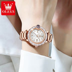 Montre OLEVS de Luxe pour Femme avec Diamants et Date Automatique