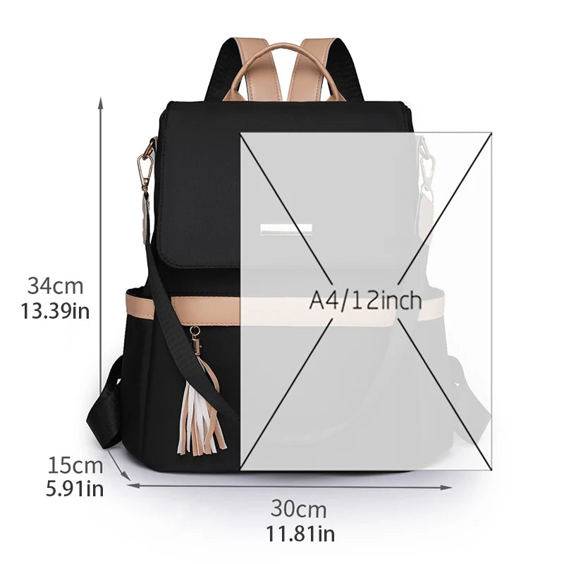 Mochila Clásica Mediana Antirrobo Correas Ajustables