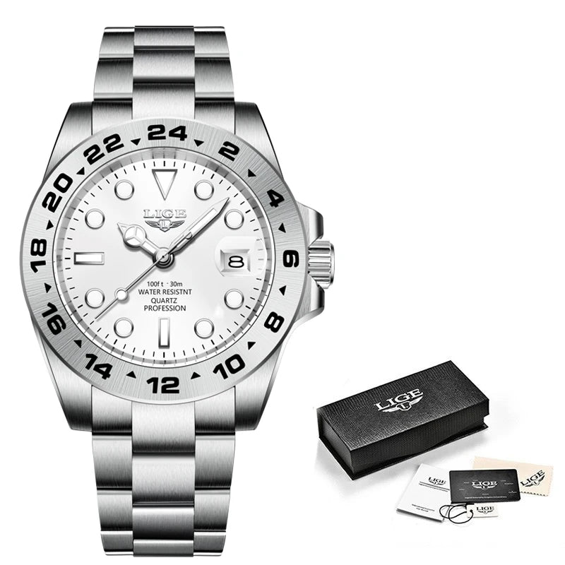 Reloj Hombre LIGE Moda Cuarzo Deportivo Buceo