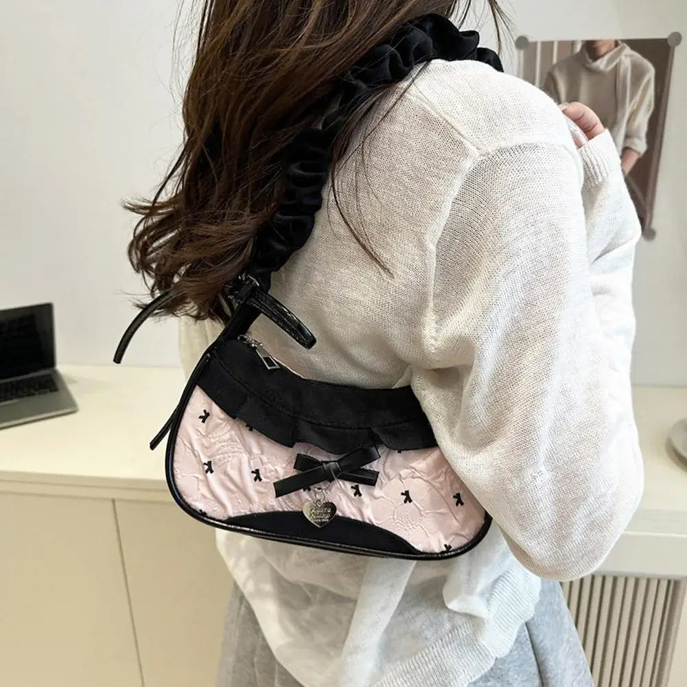 Bolso de Hombro Mujer Cinta de Encaje Escolar