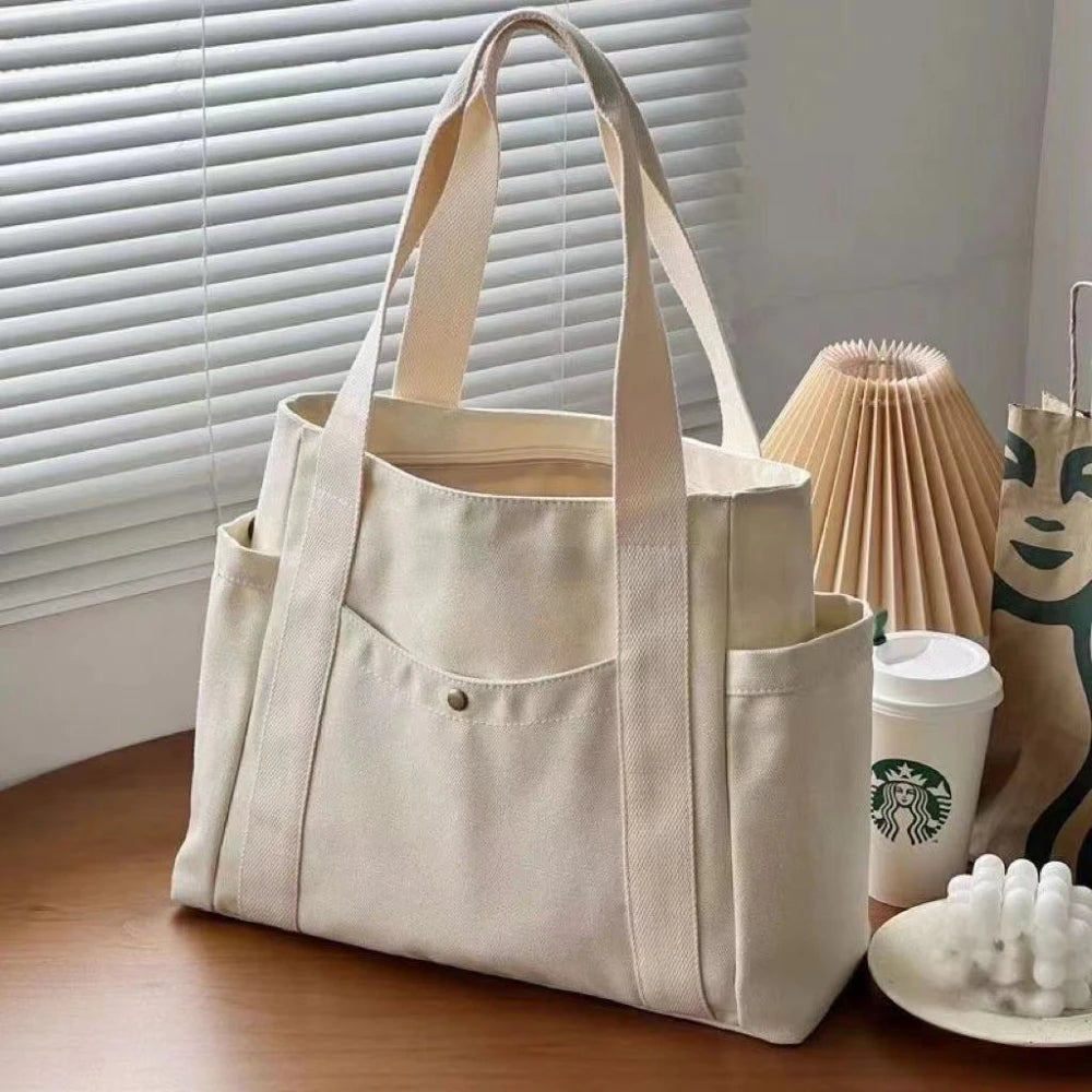 Bolso de Lona Gran Capacidad Para Trabajo y Compras