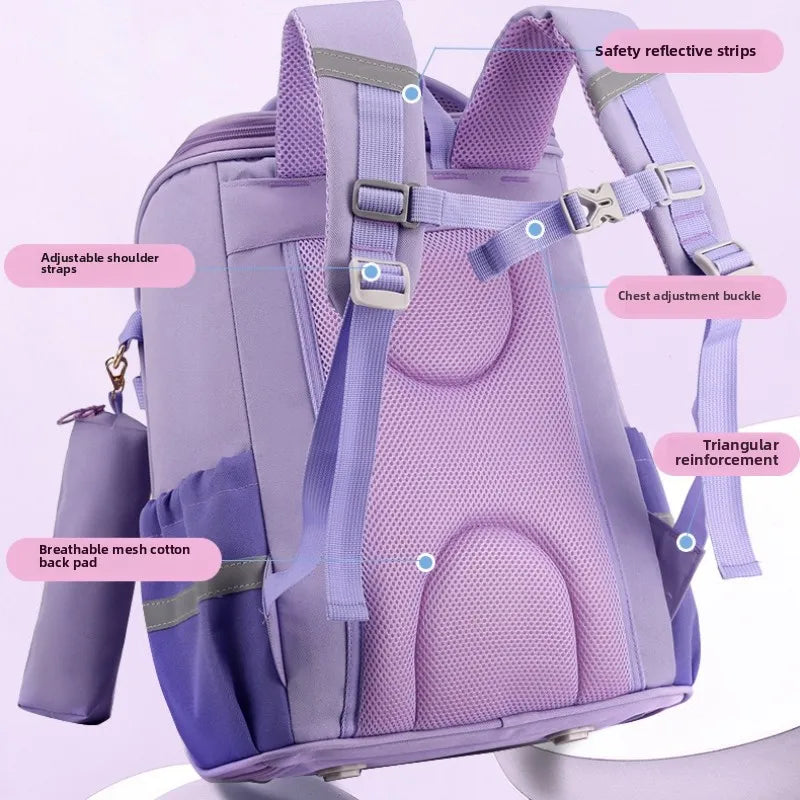 Mochila Ortopédica Infantil con Caparazón Rígido Diseño 3D de Conejo y Astronauta