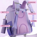Sac à Dos Orthopédique pour Enfants Coque Rigide 3D Lapin et Astronaute