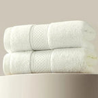 Lot de 2 serviettes de toilette en coton ultra absorbant