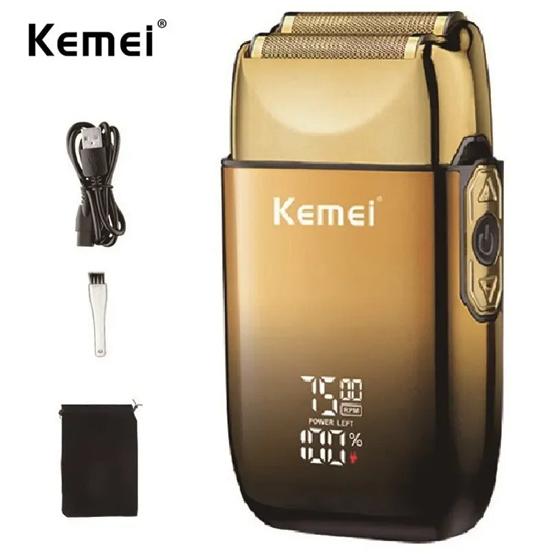 Afeitadora Eléctrica Kemei KM-TX10 Pantalla LCD Recargable USB