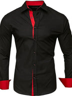 Chemise Slim Fit Homme Manches Longues Bureau/Affaires