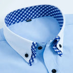 Chemise homme à manches longues infroissable double épaisseur