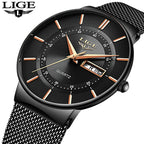 Montre LIGE LG9949 2026 pour homme en acier inoxydable / Décontractée et sportive