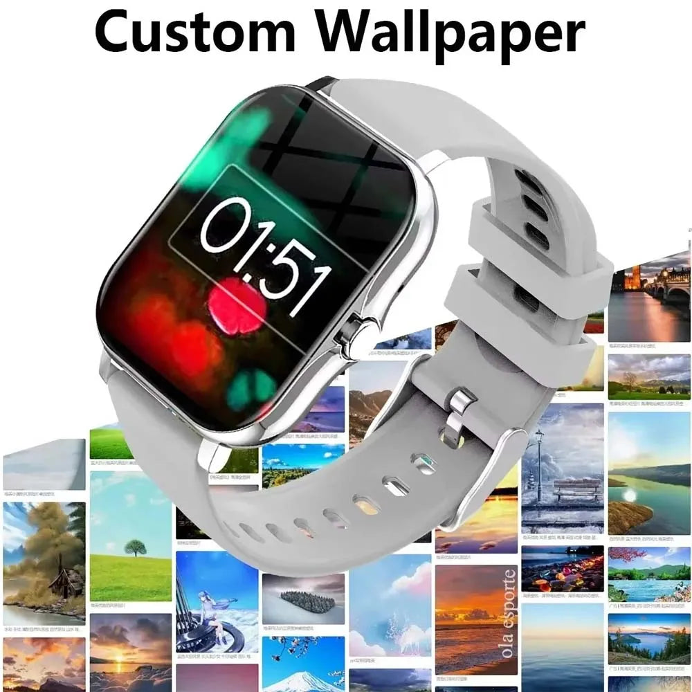 Smartwatch Hombre Mujer Pantalla 1.83'' Llamadas Inalámbricas Fitness