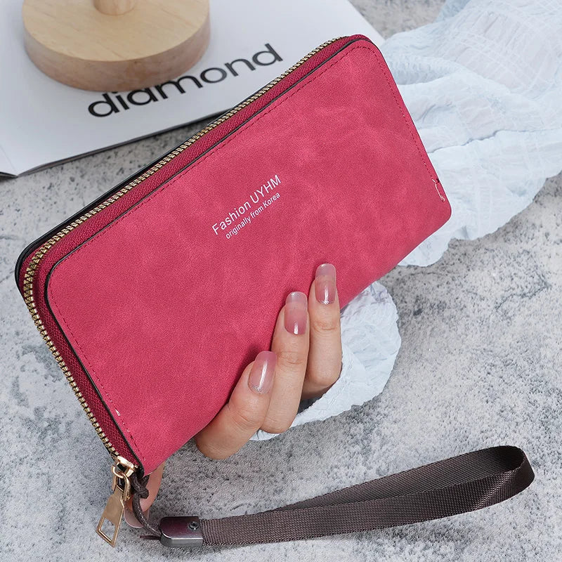 Cartera Larga Para Mujer Estilo Coreano Multifunción