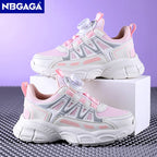 Girls' Casual Mesh-Lined Sneakers Ideal for Walking