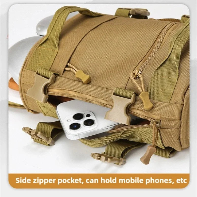 Bolsa Táctica de Pecho para Hombre Senderismo y Exteriores