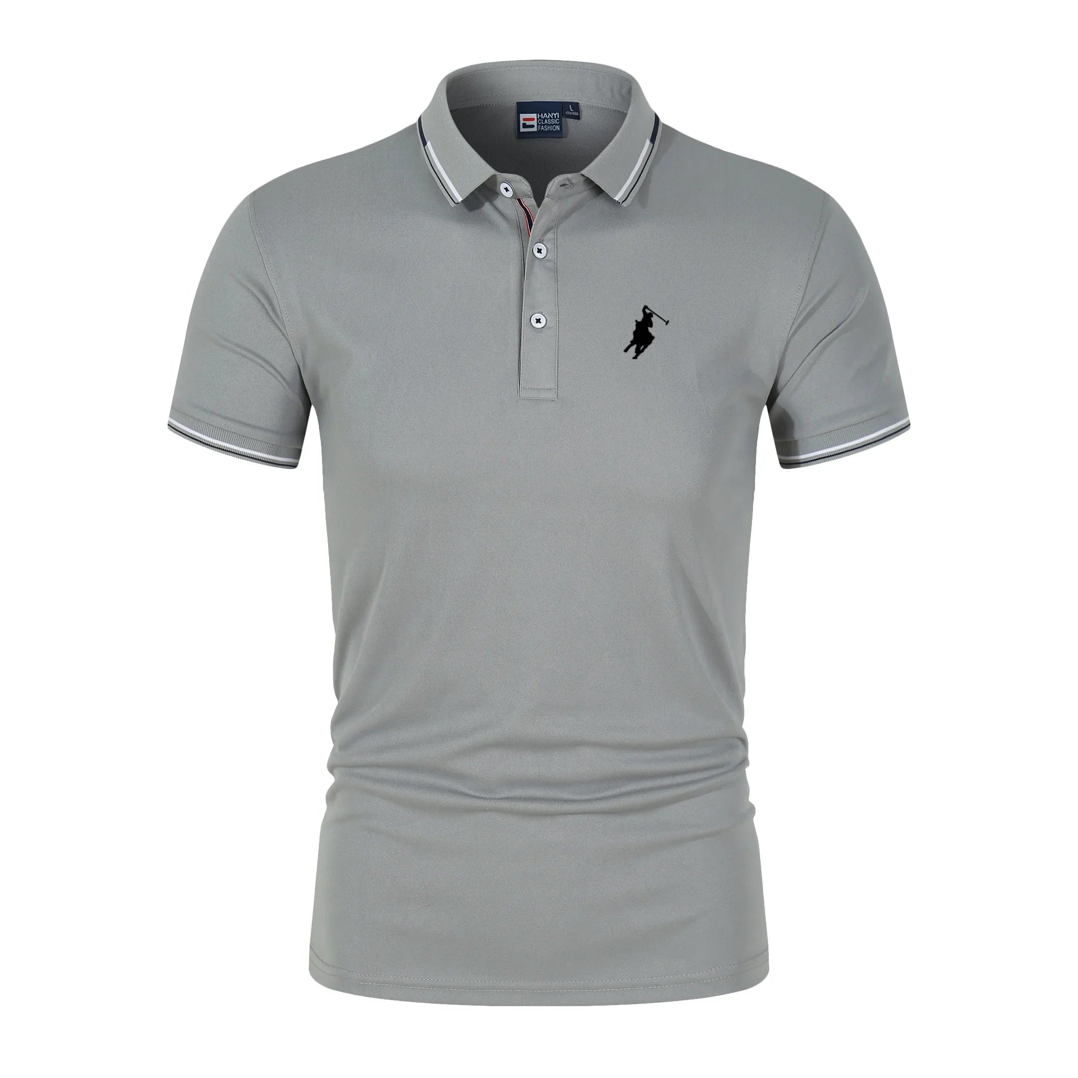 Polo de Manga Corta para Hombre Color Sólido Casual