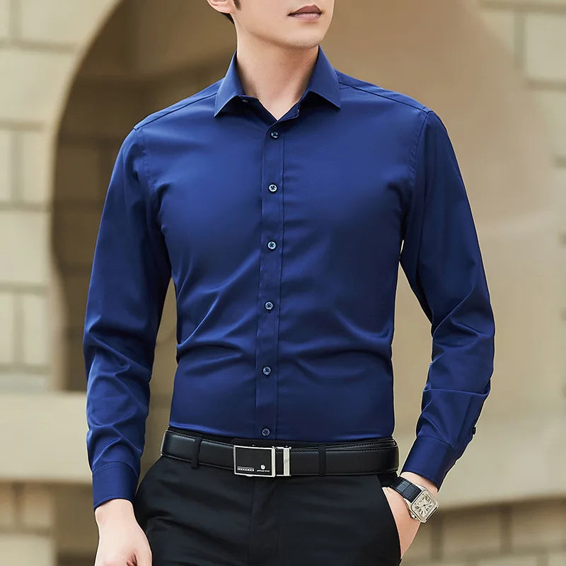 Camisa Hombre Talla Grande Manga Larga Negocios