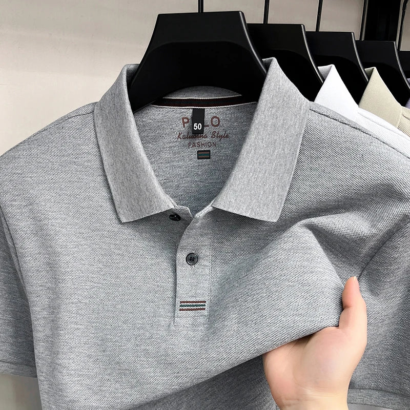 Polo 100% Algodón para Hombre Manga Corta Transpirable