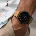 Montre décontractée analogique à quartz pour homme