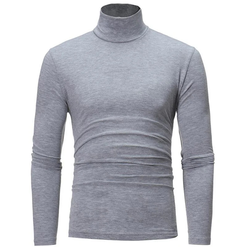 Camiseta Térmica Hombre Manga Larga Cuello Alto Slim Invierno